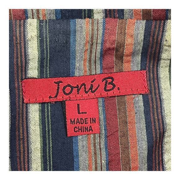 Joni B. Vintage‎ Striped Blazer Jacket Lined Women Size Large - Picture 7 of 10